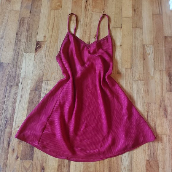 Sheer polka dot maroon LaSenza slip - Picture 2 of 6